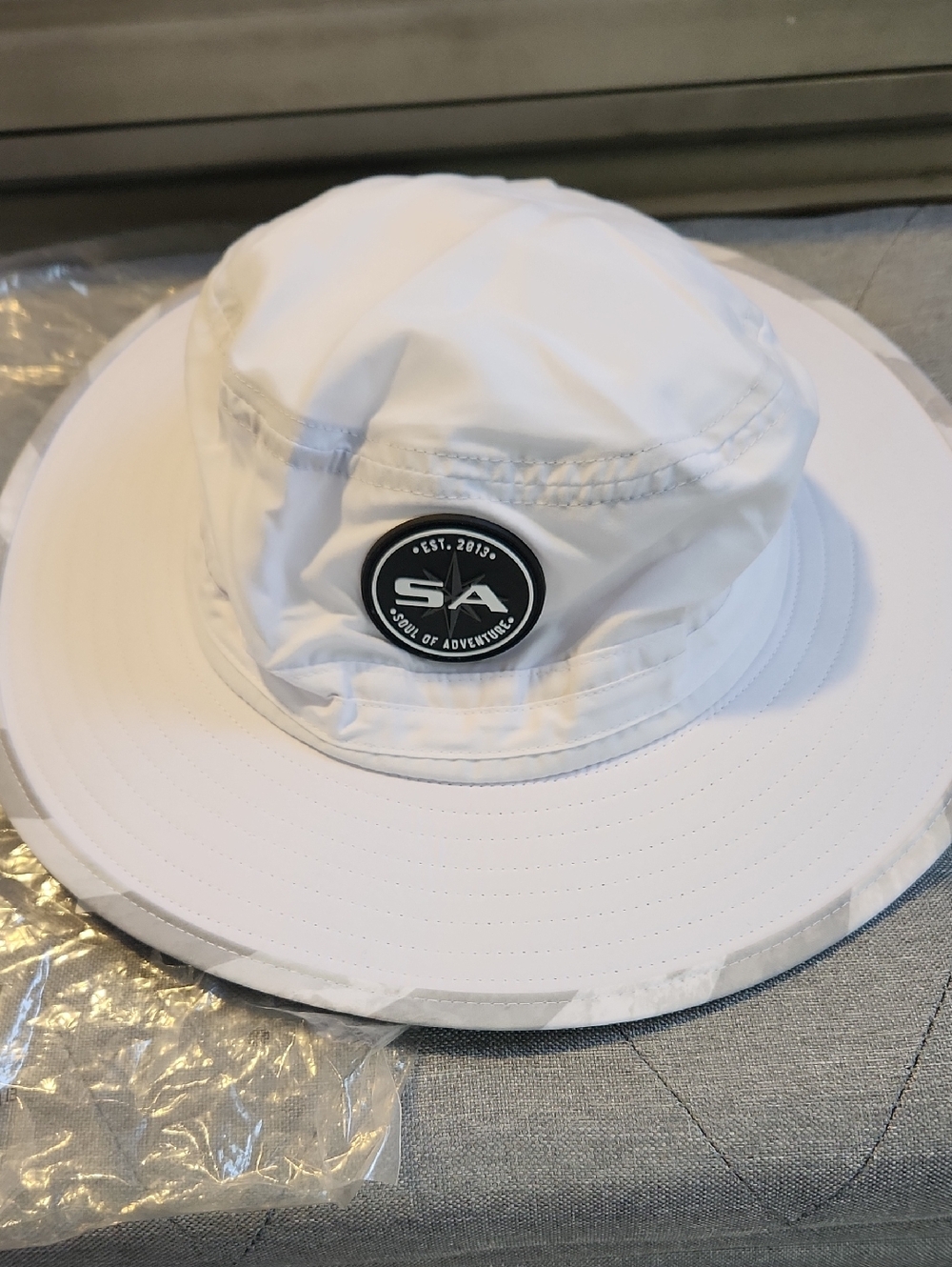 Soul of Adventure White Wide Brim Bucket Hat